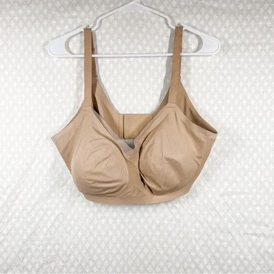 Honeylove Women Bra Sz 2X Tan Nude Crossover Wireless Classic Intimates Staple