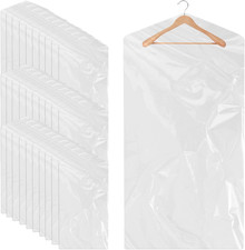 30 Pack Clear Garment Bags for Clothes, 35.4Inch Clothes Covers Plastic Garment