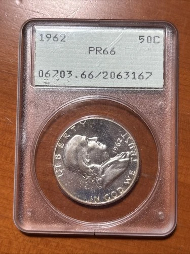1962 Franklin Silver Proof Half Dollar PCGS PR66 - OGH Rattler Holder