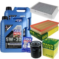 Mann Inspektionspaket 10L Liqui Moly Longtime 5W-30 FüR Jaguar XJ 4.2 R 3.6