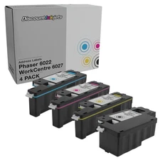 DI Ink Cartridges for Xerox Phaser 6022 & Work Centre 6027 HY (4pk-Black)