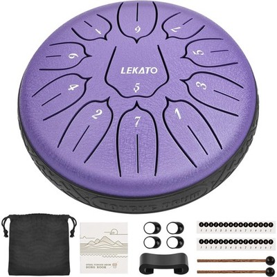 Zungentrommel 6 Zoll Steel Tongue Drum D-Dur mit 11 Tönen Handpan Meditation