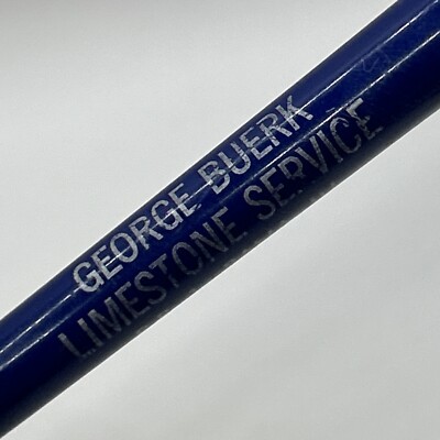 VTG Ballpoint Pen GEORGE BUERK LIMESTONE SERVICE Pana, Illinois
