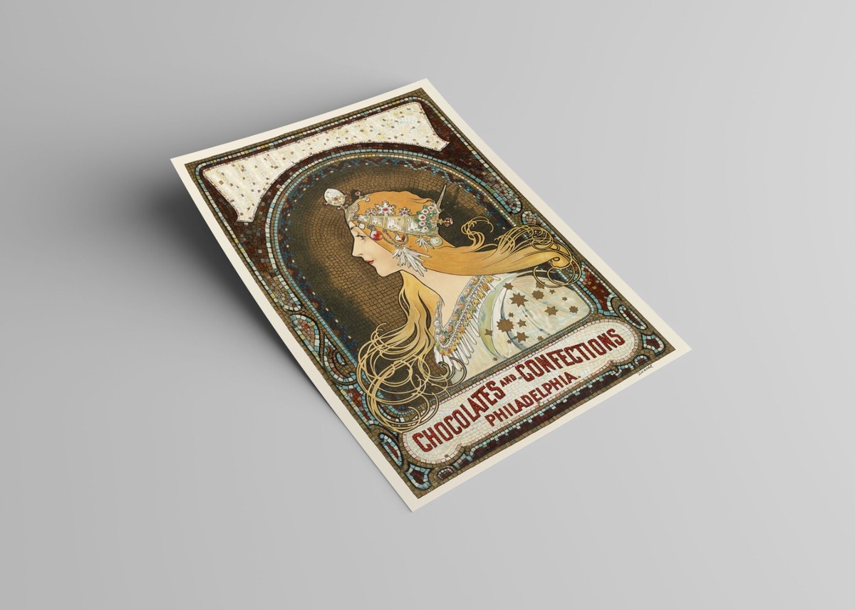 Zodiac 1896 by ALPHONSE MUCHA Art Nouveau, Poster -Unframed