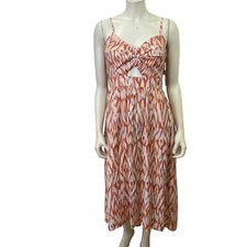 NINE WEST SPAGHETTI STRAP hi and low MIDI DRESS LG NWT