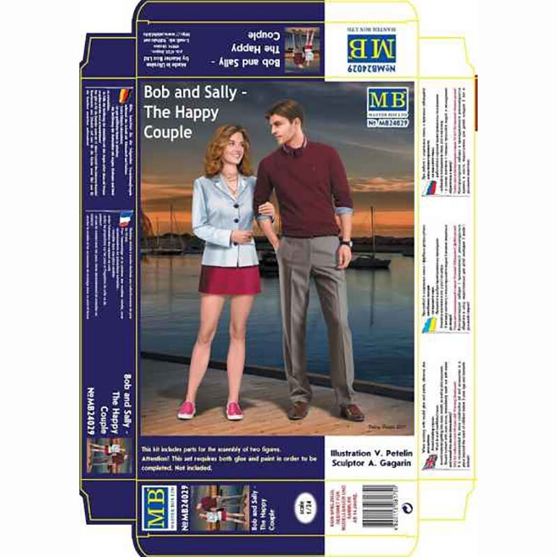 Master Box Ltd MB24029 Figuren-Set „Bob And Sally“ – Unbemalt, Für Modellbau & Dioramen, Vielseitig Einsetzbar