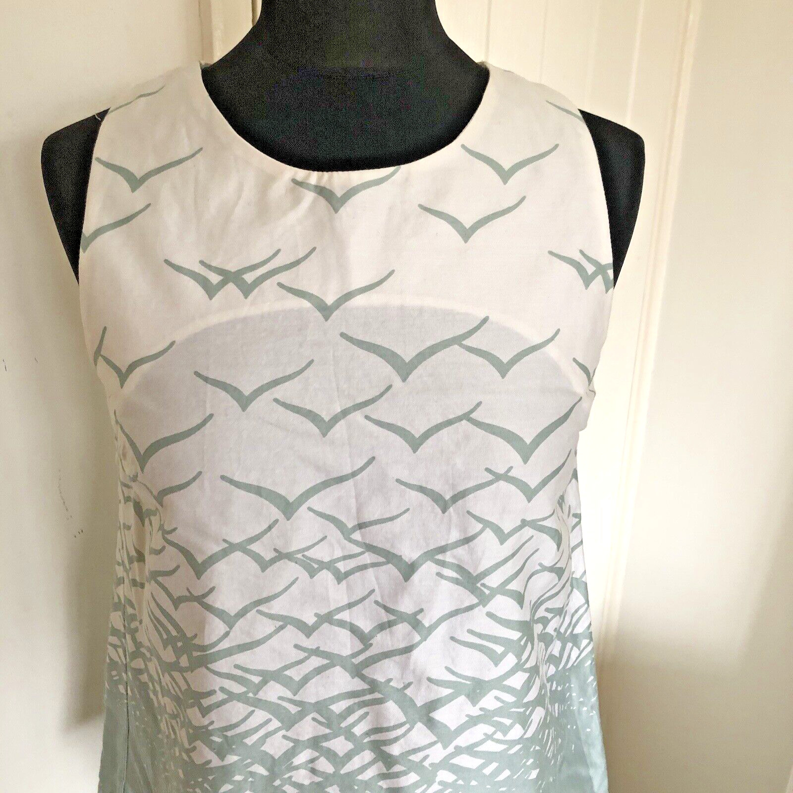 Topshop Cream Bird Print Split Back Sleeveless Co… - image 6