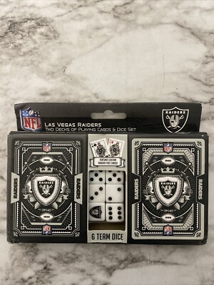 MasterPieces - Las Vegas Raiders - NFL 2-Pack Playing Cards & Dice Set