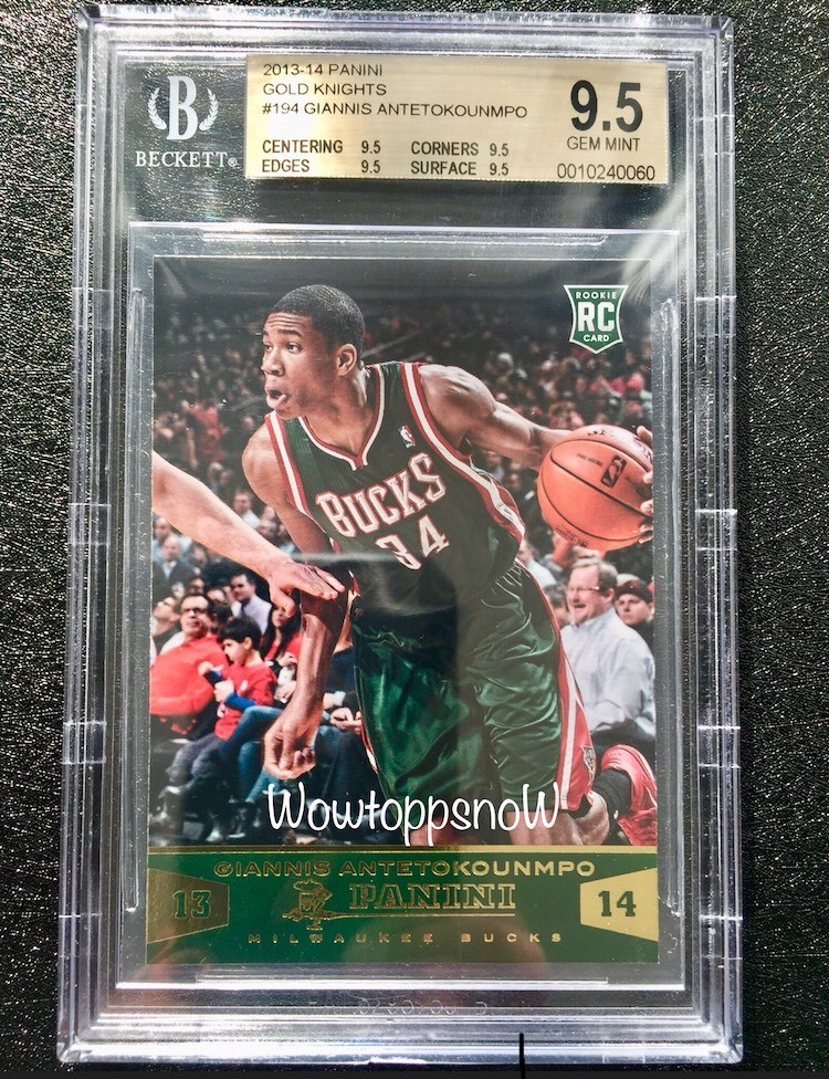 Bgs 9.5 2013-14 Panini Gold Knights Giannis Antetokounmpo Rookie