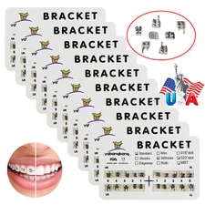 200pcs Brackets ortopédicos dentales Standard MBT 022Ranura 345 ganchos