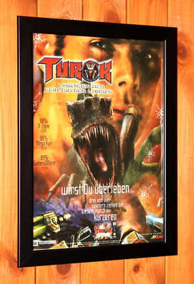 Turok Rage Wars N64 GBA PC Windows Vintage Rare Small Poster / Ad Page Framed