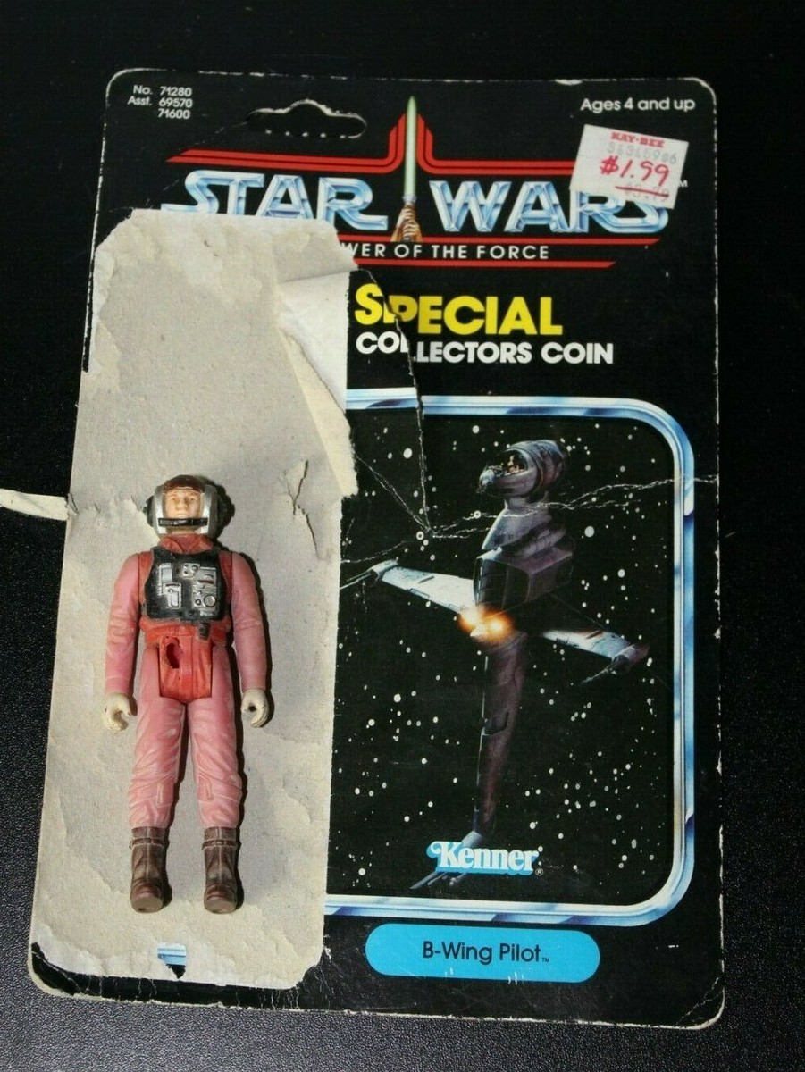 Vintage Star Wars Power Of The Force POTF B Wing Pilot With Card