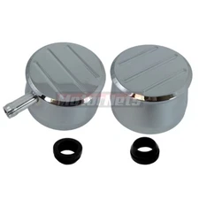 Billet Chrome Aluminum Ball Milled Valve Cover PCV+Breather Chevy Ford Mopar350