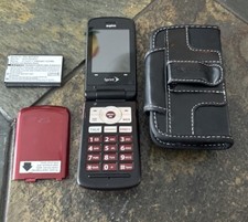 Sanyo SCP 3810 Red Sprint Cellular Flip Phone W/ Case NO CHARGER UNTESTED READ