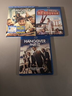 The Hangover Trilogy (Blu-ray Disc, 2013, 5-Disc Set) Movies 1, 2, & 3