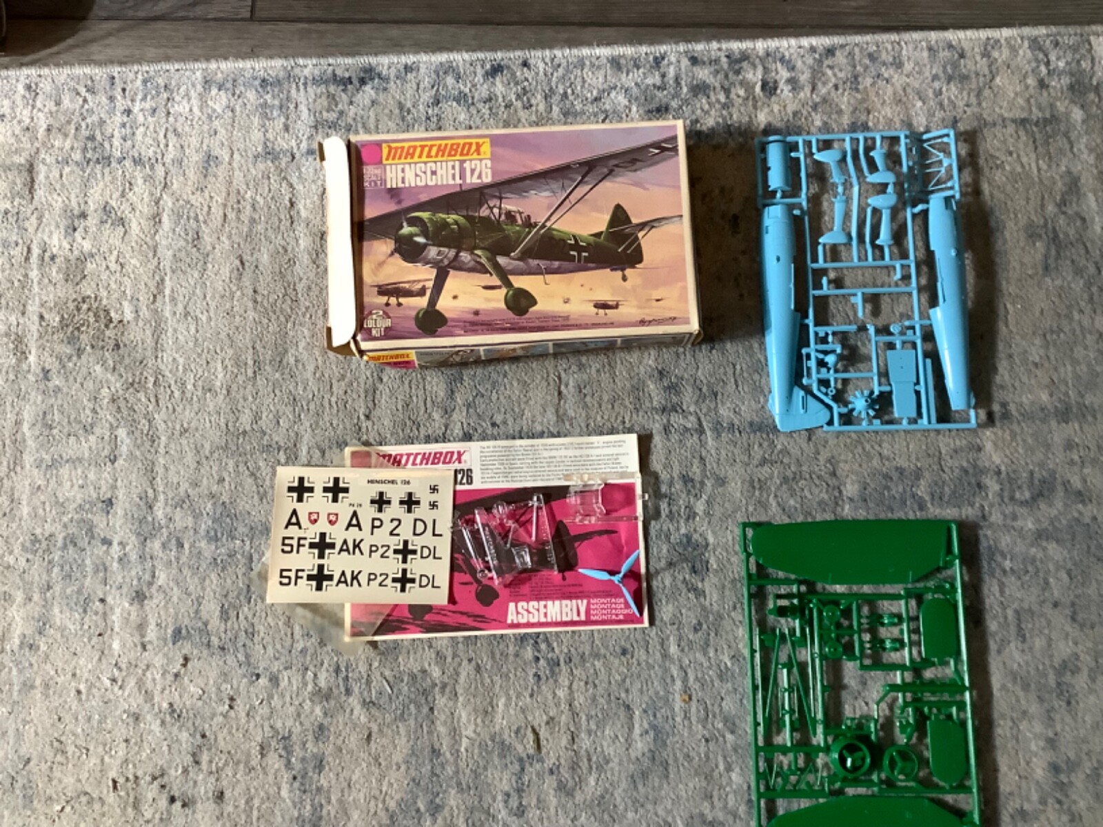 Matchbox Henschel Hs 126 Model Airplane Kit 1/72 PK26 Complete