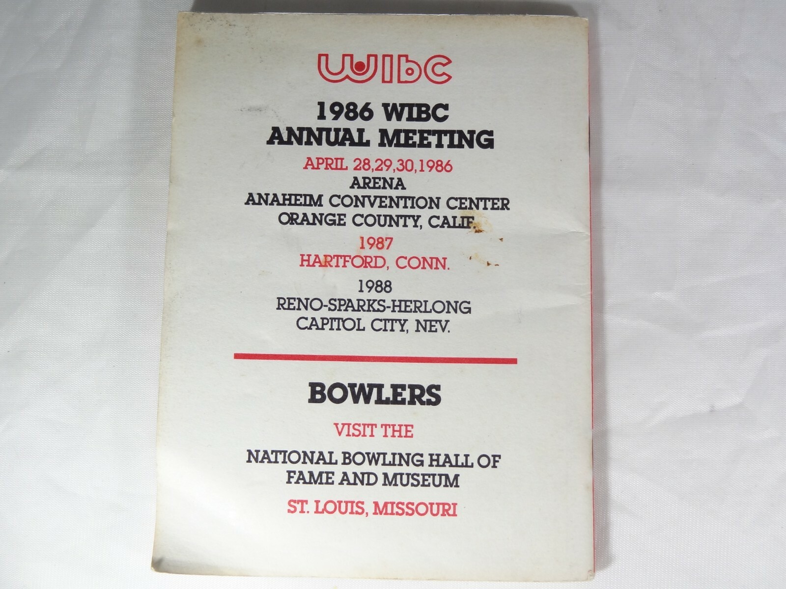 WIBC Women's International Bowling Congress 19851986 Playing Rules