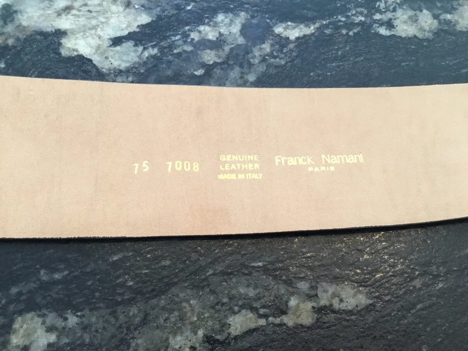 Superbe Ceinture Daim Noir Franck Namani 75 Jamais Porté - Photo 4/4