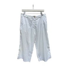 Dries Van Noten White Wide Cotton Pants Size 36 fits 27-28