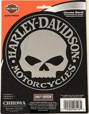 Harley-Davidson Willie G Skull Chrome Classic Graphix Sticker Decal NEW