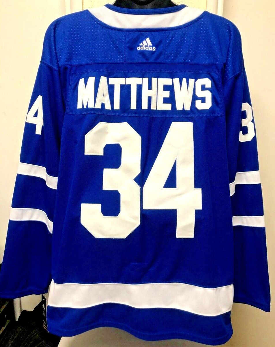 Toronto Maple Leafs #34 Auston Matthews Hockey Jersey Men's Sz: 54 Blue  NWT