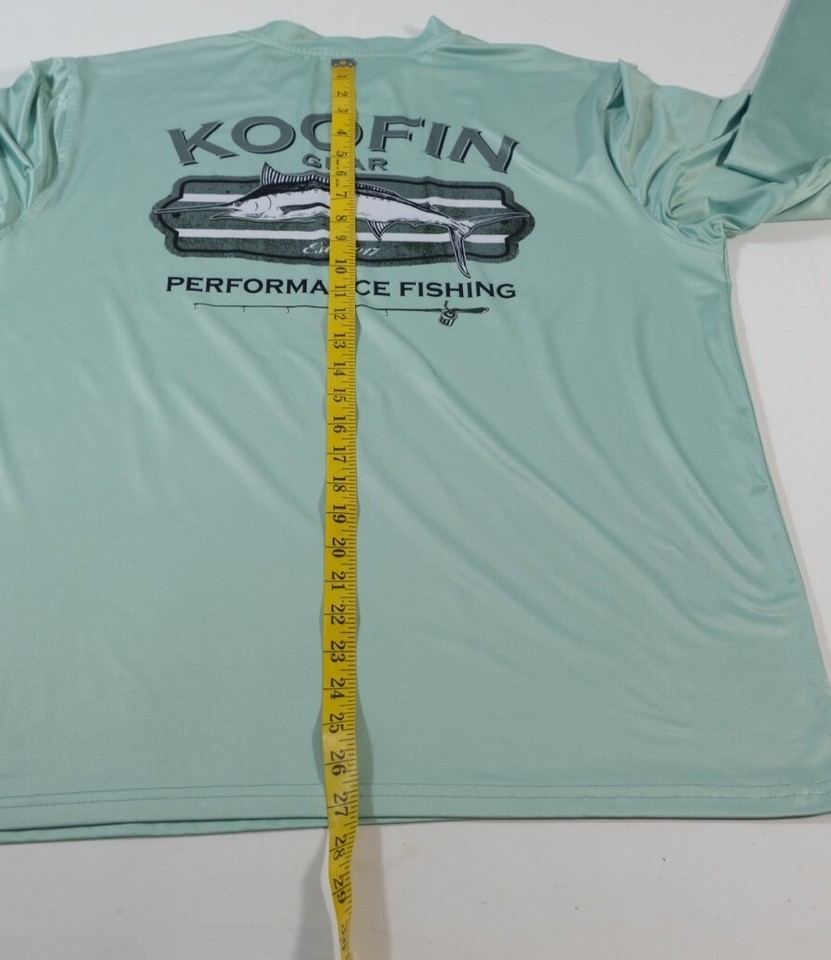 Koofin Gear Long Sleeve Performance Fishing TShirt Men's Size L Some
