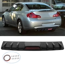 For Infiniti G37 G37X G35 Sedan Rear Bumper Diffuser Lip Spoiler Body Kit