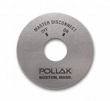ON OFF Aluminum Face Plate for Lever Master Disconnect Switch Pollak 51-303