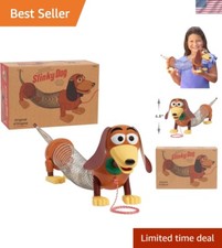 Slinky Dog Pull Toy - Nostalgic Spring Design, Stretches 5 to 14 Inches