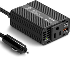 BESTEK 150W Car Power Inverter, DC 12V to 110V AC 150w Inverter Black 