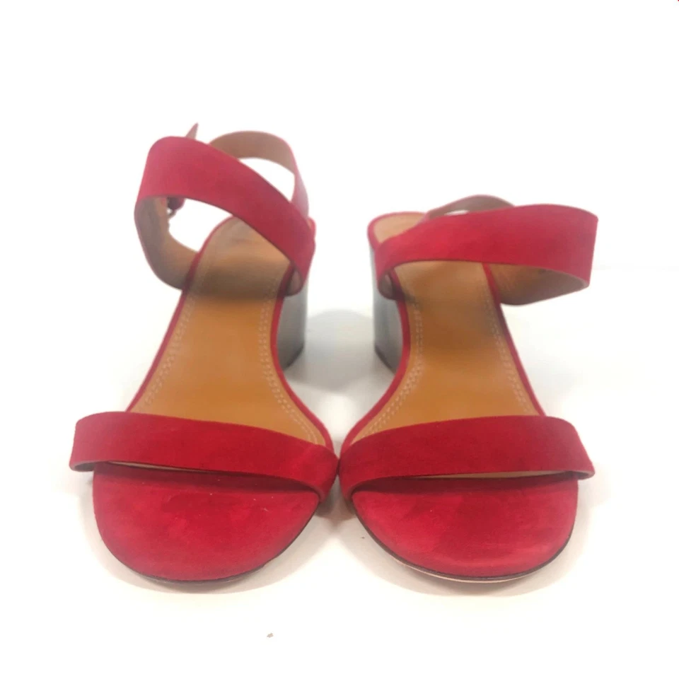 Sandalias de cuña Tory Burch Benton de gamuza con tacón rojo talla 8,5 Foto 2 de 4