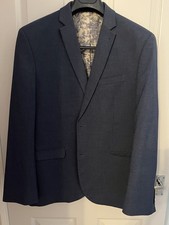 Men’s Next Two Piece Suit Blue Size 44 Chest regular fit waist 34” leg 31”