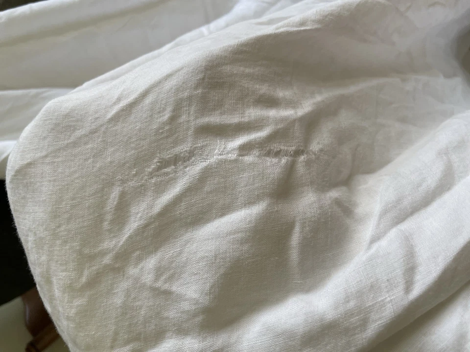 Funda nórdica Cultiver de lino blanco tamaño king SIN FARSAS Foto 3 de 4