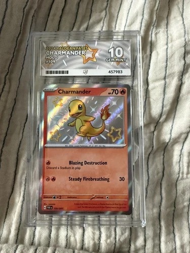 Charmander Paldean Fates Baby Shiny Ace 10 Gem Mint Pokemon Card