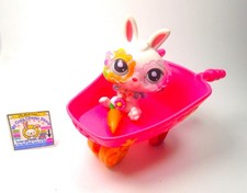 Cartolina Littlest Pet Shop fiore bianco nano coniglietto coniglietto #1067 e accessori
