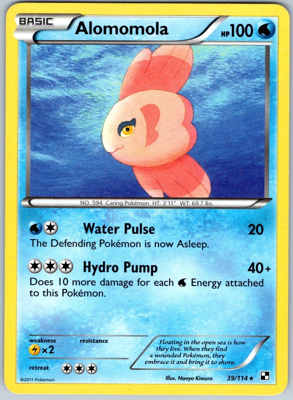 Alomomola 39/114 Rare Black & White Pokemon NM