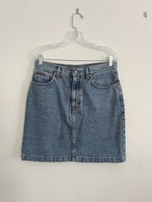 Vintage Calvin Klein Jeans Mini Skirt Double Stone Wash 100 Cotton Size L