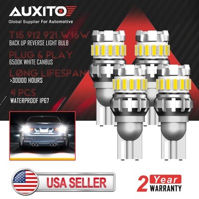 AUXITO 921 T15 LED W16W White Back up Reverse Light Super Bright Bulbs 6500K D