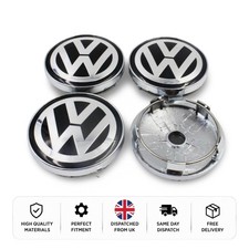 4 Wheel Centre Caps Alloy Center Cap For VW Passat Jetta 60mm 6cm Black Colour