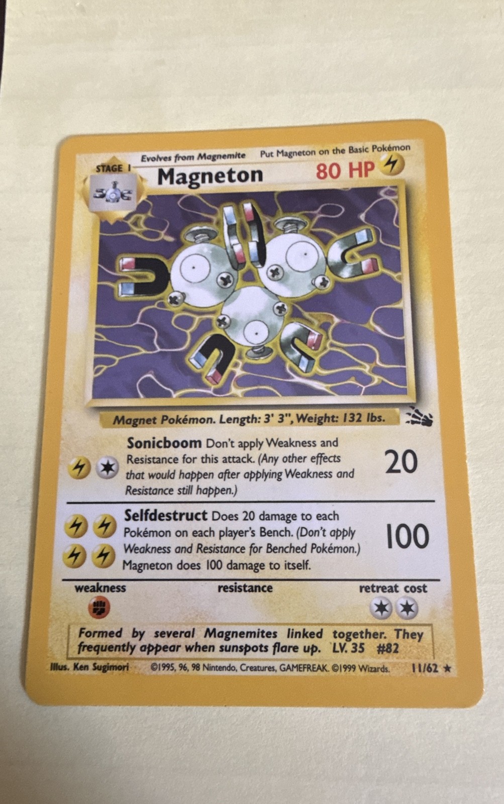 Magneton 11/62 Fossil Holo