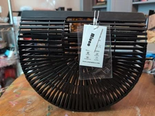 Miuco Black Bamboo Bag Woman's Accessory New With Tags Unique Handbag Gift