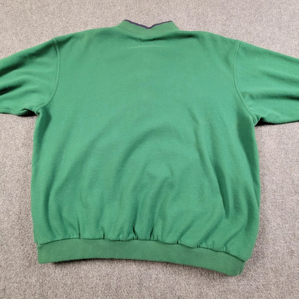 Vintage REI Sweatshirt Mens Large Green Button Henley Mock Neck Pockets 90s - Image 3 of 4