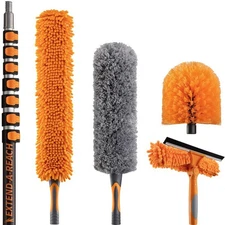 36 Foot High Reach Duster Kit with 5-30 ft Extension Pole // High Ceiling Dus...