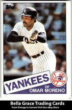 1985 Topps Omar Moreno #738 New York Yankees MLB Baseball 