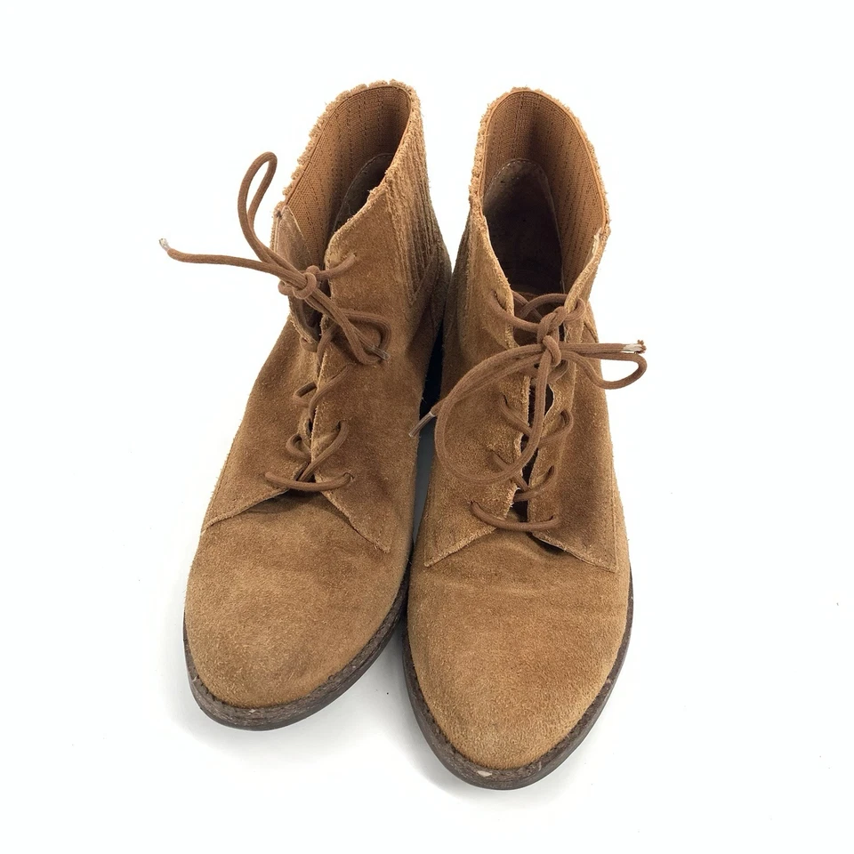 $215 Anthropologie Matisse Price Botines de Gamuza con Cordones 7.5 Para Mujer Marrón Boho Foto 2 de 4