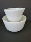 VTG Pyrex White Glass Mixing Bowls For Hamilton Beach Mixer Racine Wisconsin