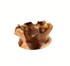 Wavy Wooden Bowl, Live Edge Bowl, Rustic Wood Bowl, Curly Wood Bowl, NaturalBowl