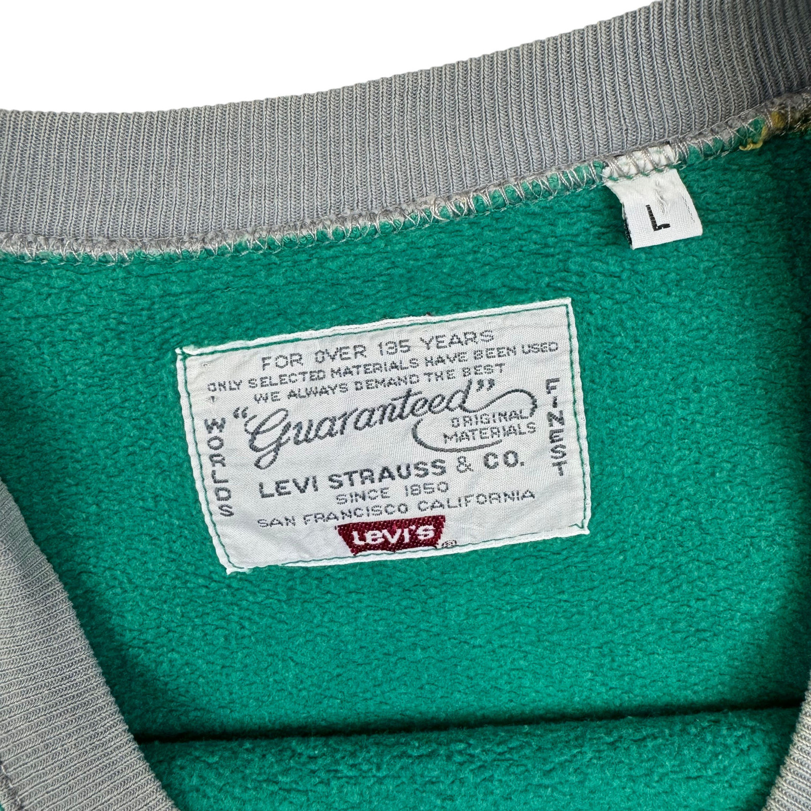 Levi's Men's Large Sweatshirt Multicoloured Green Graphic Vintage image 6