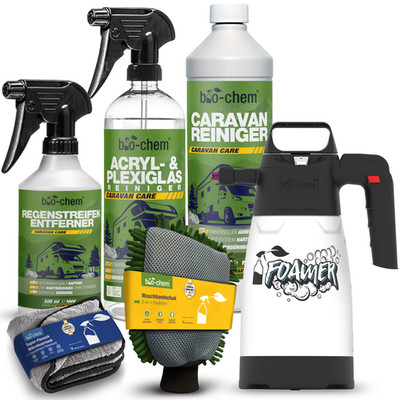bio-chem Caravan Pflegeset 6-teilig  Reiniger für Wohnmobil & Wohnwagen außen
