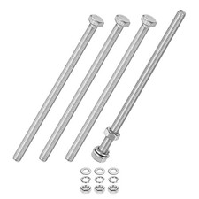 4-Pack Hex Head Screw Bolt with Nuts Flat  Lock Washers M5x100mm